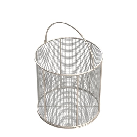 Anysizebasket Round Wire Mesh Basket: 12Dia. x 12H, 304 SS, 1/4 Rod Frame, Mesh: 2 x .063 TMT-120RND120-C02S